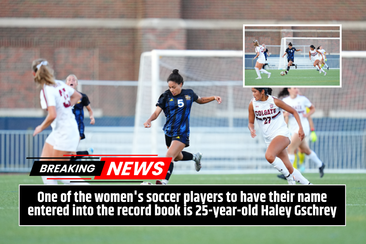 One of the women's soccer players to have their name entered into the record book is 25-year-old Haley Gschrey