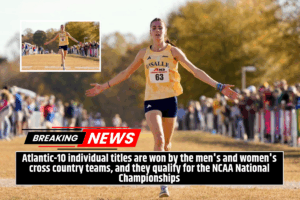 Atlantic-10 individual titles are won by the men's and women's cross country teams, and they qualify for the NCAA National Championships