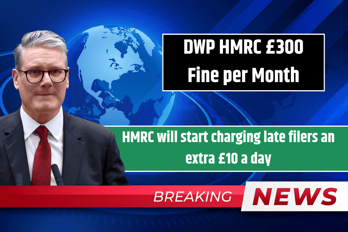 DWP HMRC £300 Fine per Month: HMRC will start charging late filers an extra £10 a day